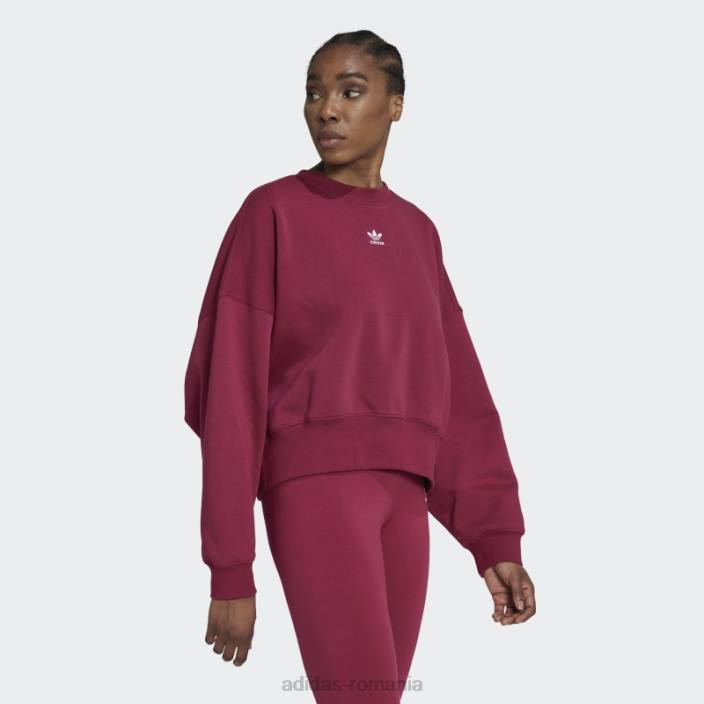 Adidas burgundy adicolor essentials fleece hanorac adidas femei Burgundia 2JBN10299