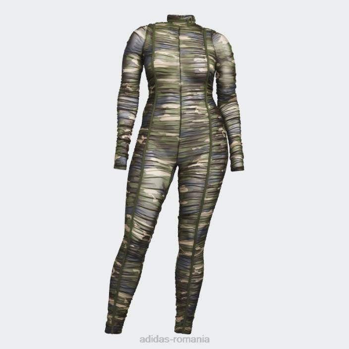 Adidas catsuit ruched (plus size) aop camo femei aop camo 2JBN2642