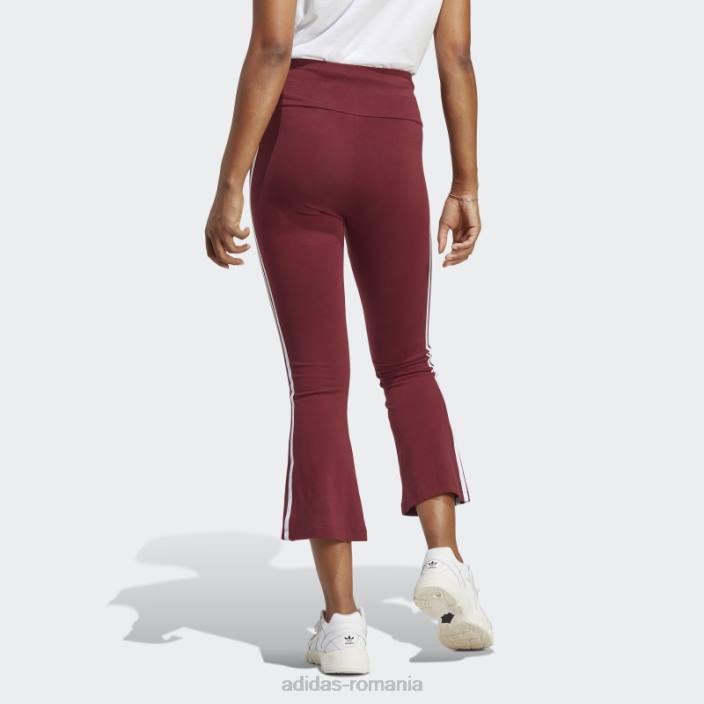 Adidas colanți roșii adicolor clasici cu 3 dungi 7/8 evazați femei roșu 2JBN16552