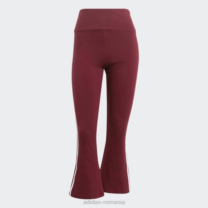 Adidas colanți roșii adicolor clasici cu 3 dungi 7/8 evazați femei roșu 2JBN16552