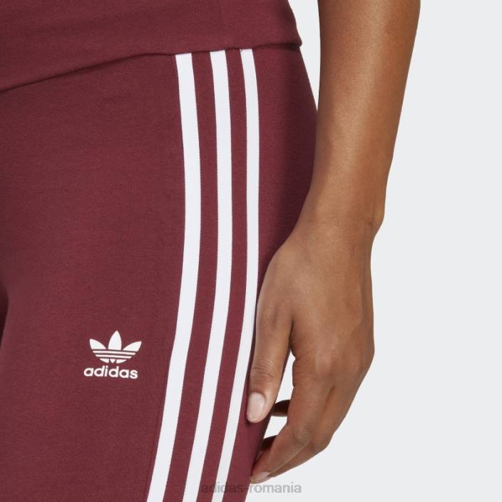 Adidas colanți roșii adicolor clasici cu 3 dungi 7/8 evazați femei roșu 2JBN16552