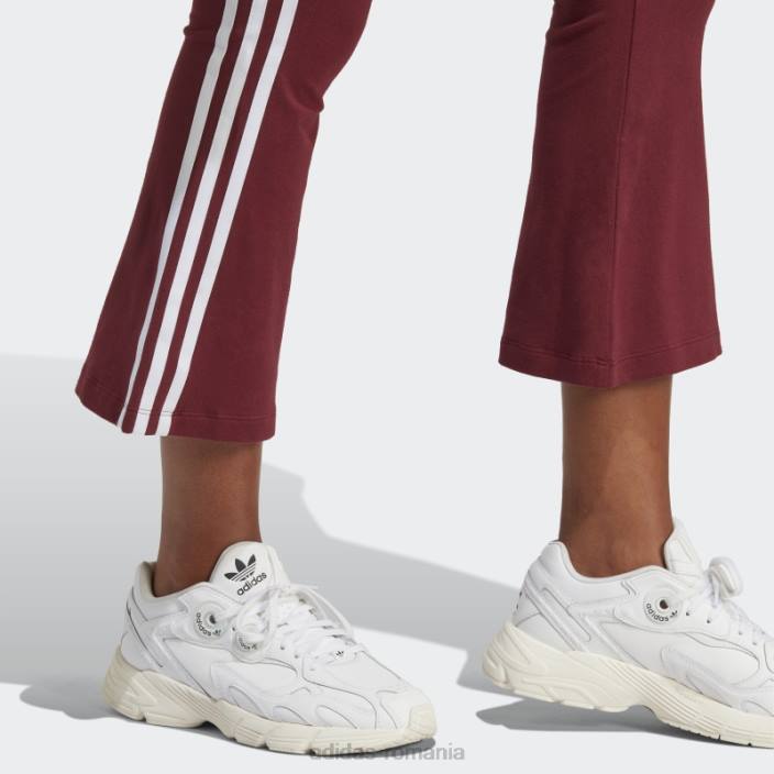 Adidas colanți roșii adicolor clasici cu 3 dungi 7/8 evazați femei roșu 2JBN16552