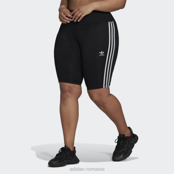 Adidas colanți scurți negri adicolor classics cu talie înaltă primeblue (mărime plus) femei negru 2JBN8854
