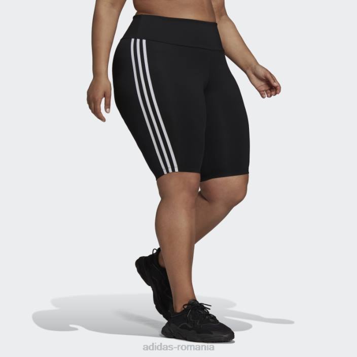 Adidas colanți scurți negri adicolor classics cu talie înaltă primeblue (mărime plus) femei negru 2JBN8854