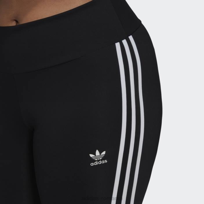 Adidas colanți scurți negri adicolor classics cu talie înaltă primeblue (mărime plus) femei negru 2JBN8854