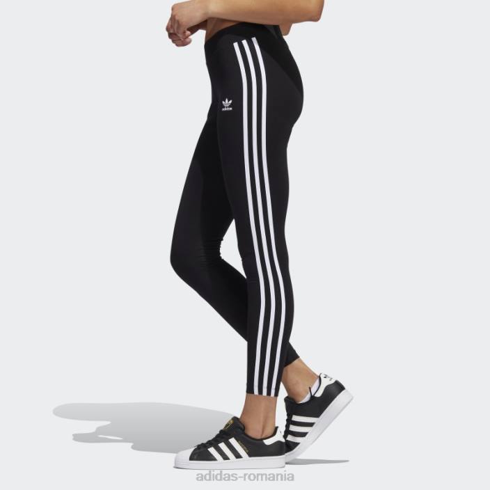 Adidas colanti adicolor classics cu 3 dungi negri femei negru 2JBN2881