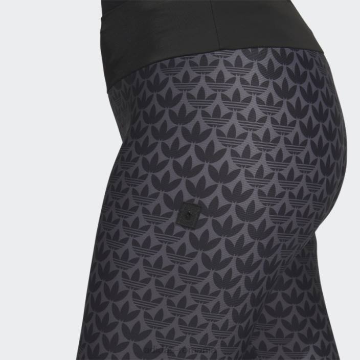 Adidas colanti originals monogram fcw negri femei alb negru 2JBN16712