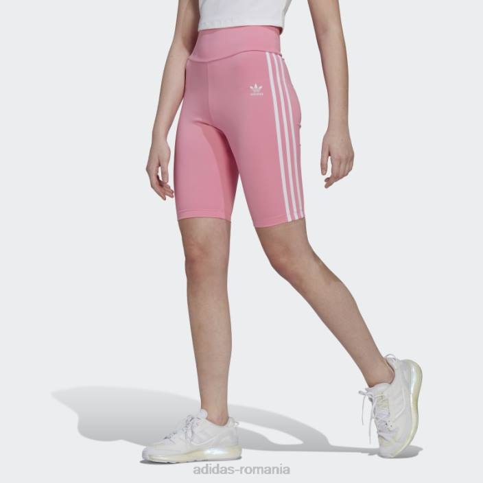 Adidas colanti scurti cu talie inalta adicolor classics primeblue roz femei roz 2JBN9416
