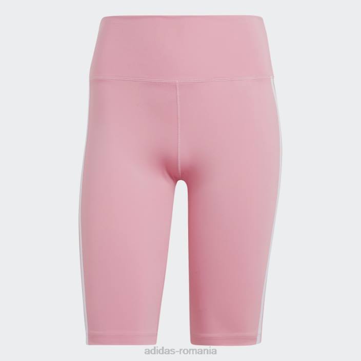 Adidas colanti scurti cu talie inalta adicolor classics roz femei roz 2JBN16676