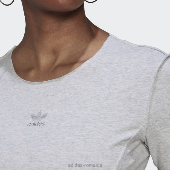 Adidas crop loungewear tee gri deschis heather fashion femei erica gri deschis 2JBN10394