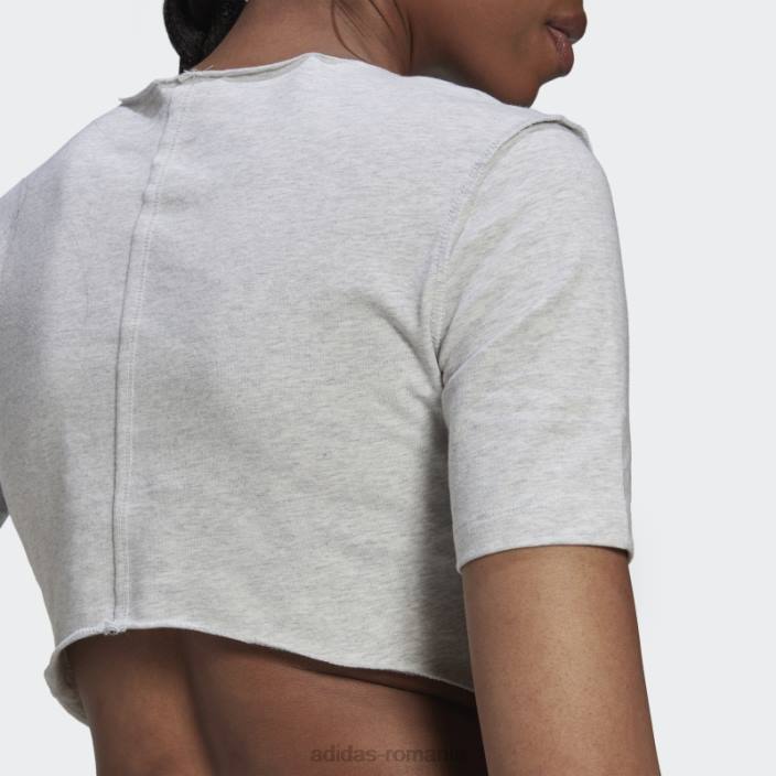 Adidas crop loungewear tee gri deschis heather fashion femei erica gri deschis 2JBN10394