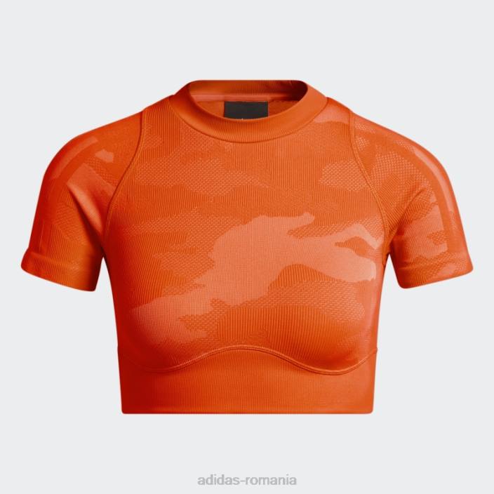 Adidas crop top tricot portocaliu adidas femei portocale 2JBN2508