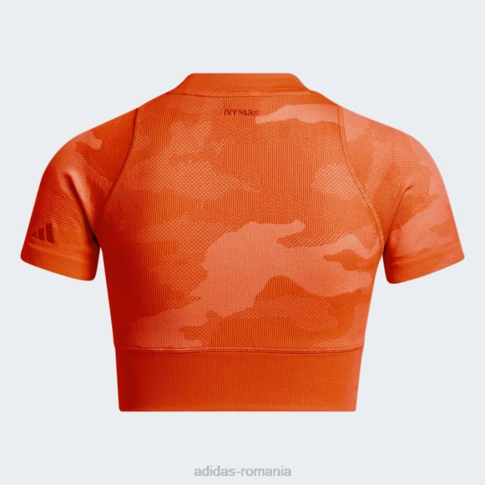 Adidas crop top tricot portocaliu adidas femei portocale 2JBN2508