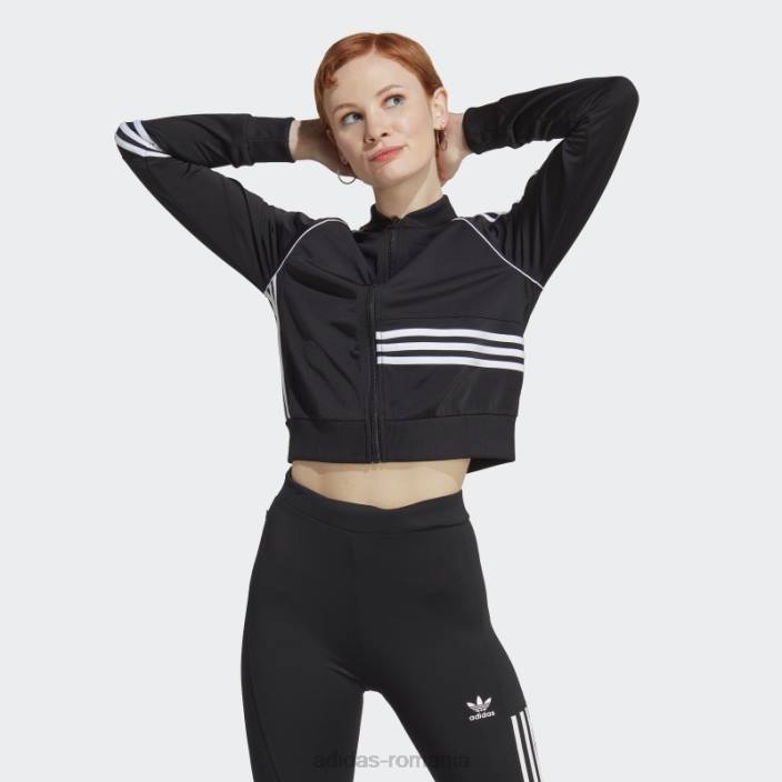 Adidas crop track top negru femei negru 2JBN17485