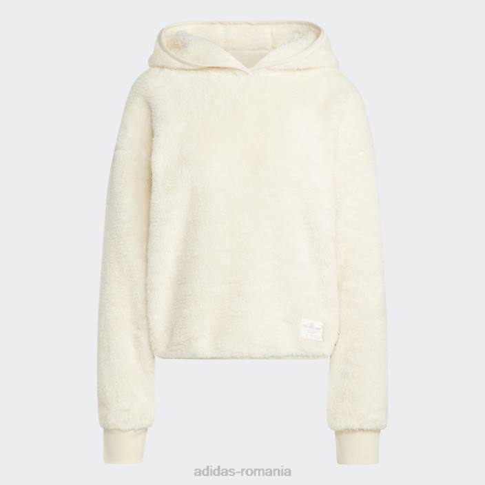 Adidas essentials+ hanorac pufos de pluș alb femei alb 2JBN10135