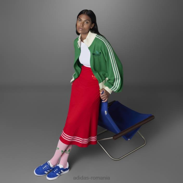Adidas fustă stacojie adicolor anii 70 din tricot femei stacojiu 2JBN2902