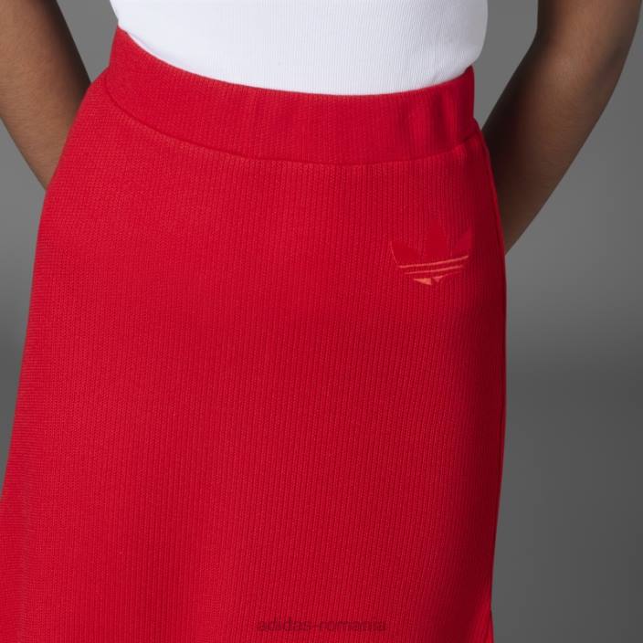 Adidas fustă stacojie adicolor anii 70 din tricot femei stacojiu 2JBN2902