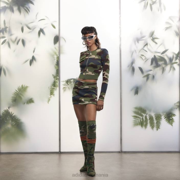 Adidas fustă striată aop camo femei aop camo 2JBN2539