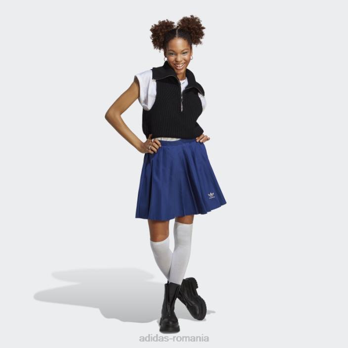 Adidas fusta plisata albastra victorie femei albastru victorie 2JBN9430