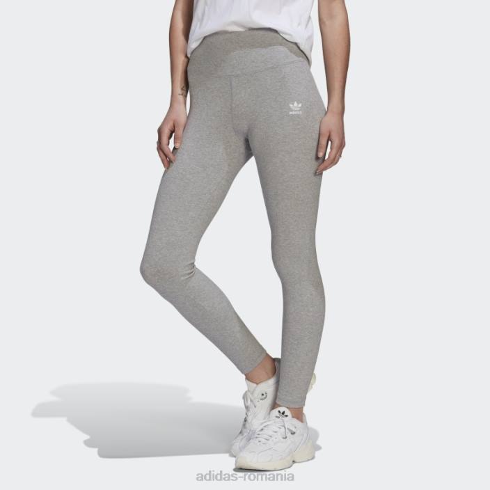 Adidas gri mediu adicolor essentials+ leggings cu nervuri lungime 7/8 adidas femei gri mediu 2JBN8985