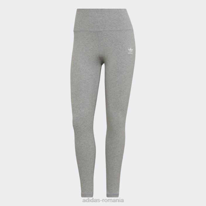 Adidas gri mediu adicolor essentials+ leggings cu nervuri lungime 7/8 adidas femei gri mediu 2JBN8985
