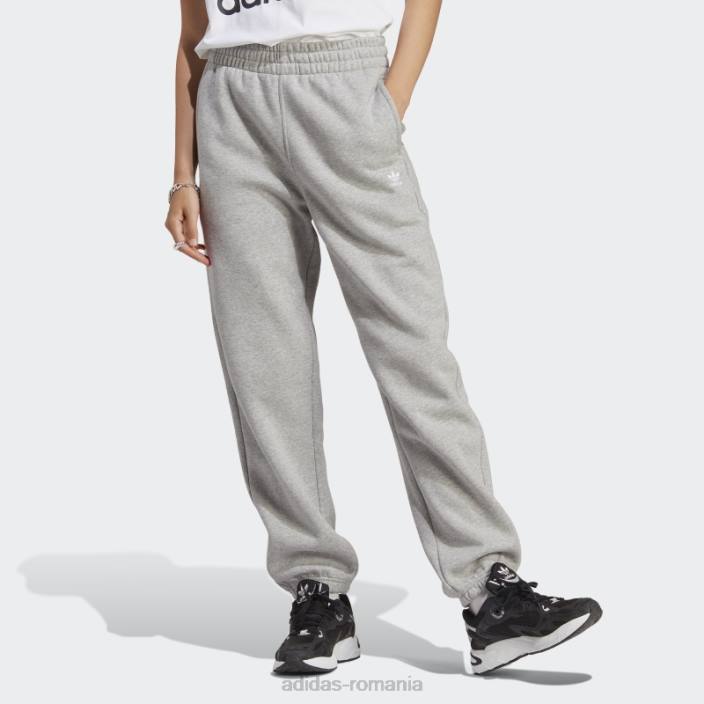 Adidas gri mediu essentials pantaloni de jogging fleece moda femei gri mediu 2JBN8969