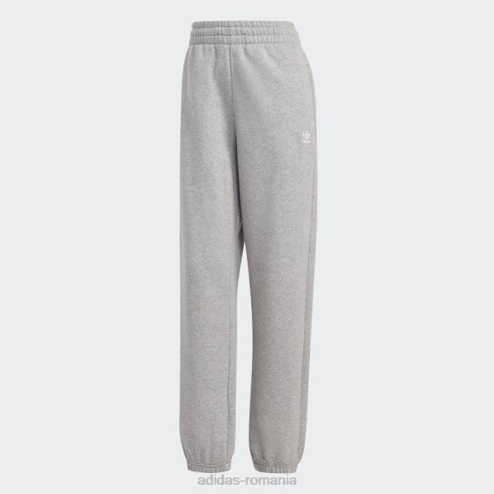 Adidas gri mediu essentials pantaloni de jogging fleece moda femei gri mediu 2JBN8969
