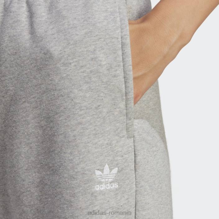 Adidas gri mediu essentials pantaloni de jogging fleece moda femei gri mediu 2JBN8969