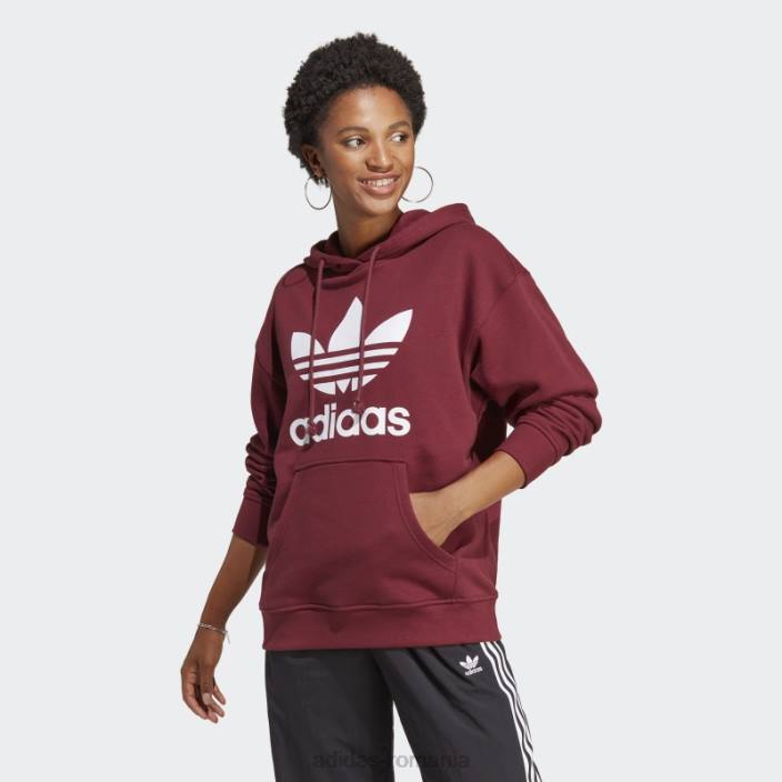 Adidas hanoraș trefoil roșu femei roșu 2JBN9229