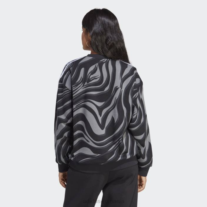 Adidas hanorac abstract cu imprimeu animal negru adidas femei negru 2JBN9336