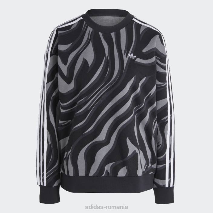 Adidas hanorac abstract cu imprimeu animal negru adidas femei negru 2JBN9336