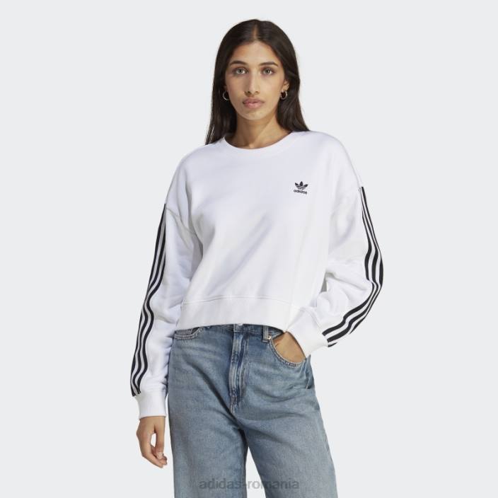Adidas hanorac adicolor classics alb femei alb 2JBN9247