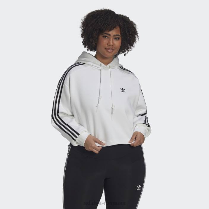 Adidas hanorac adicolor classics (plus size) alb femei alb 2JBN9859