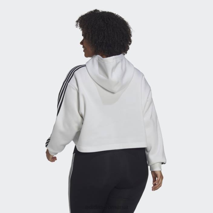 Adidas hanorac adicolor classics (plus size) alb femei alb 2JBN9859