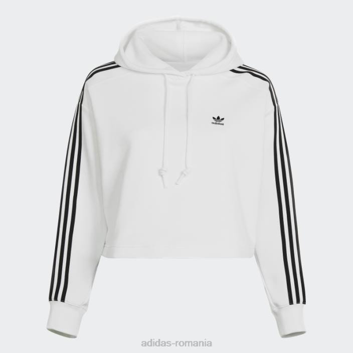 Adidas hanorac adicolor classics (plus size) alb femei alb 2JBN9859