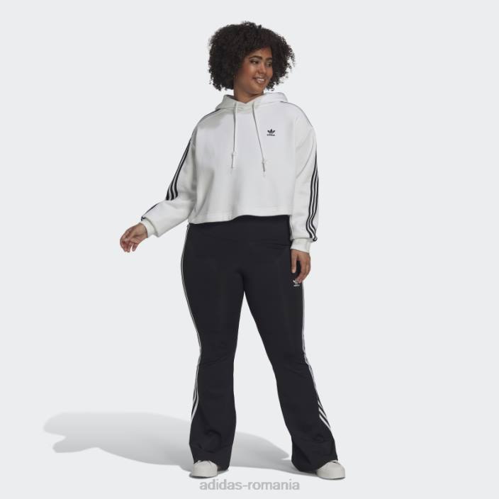 Adidas hanorac adicolor classics (plus size) alb femei alb 2JBN9859