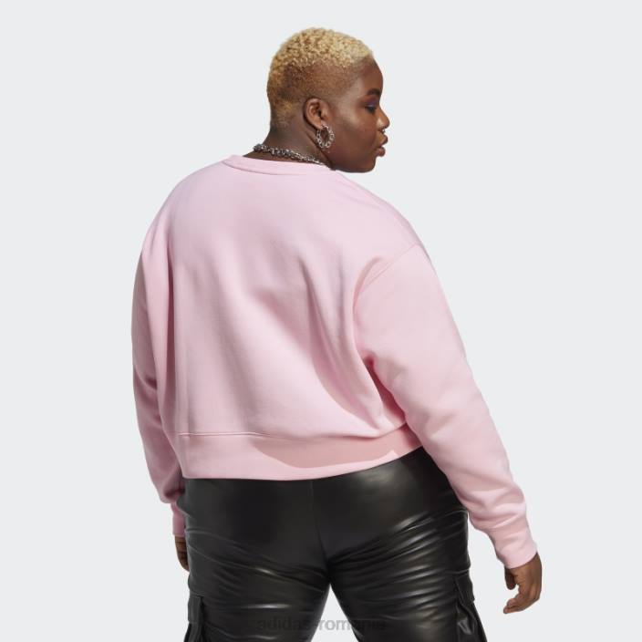 Adidas hanorac adicolor essentials crew (mărime plus) adevărat roz adidas femei roz adevarat 2JBN9234