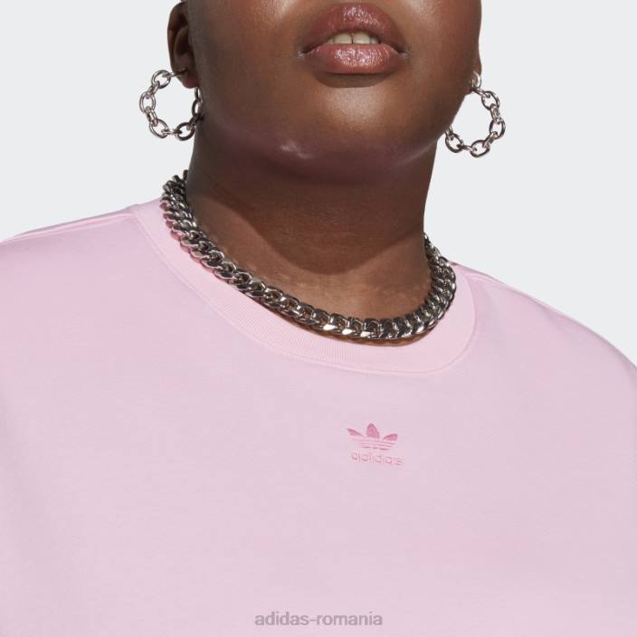 Adidas hanorac adicolor essentials crew (mărime plus) adevărat roz adidas femei roz adevarat 2JBN9234