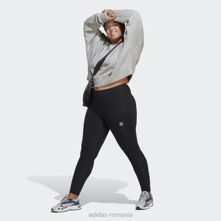 Adidas hanorac adicolor essentials crew (plus size) gri mediu femei gri mediu 2JBN17318