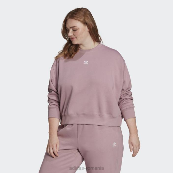Adidas hanorac adicolor essentials crew (plus size) mov adidas femei mov 2JBN10566