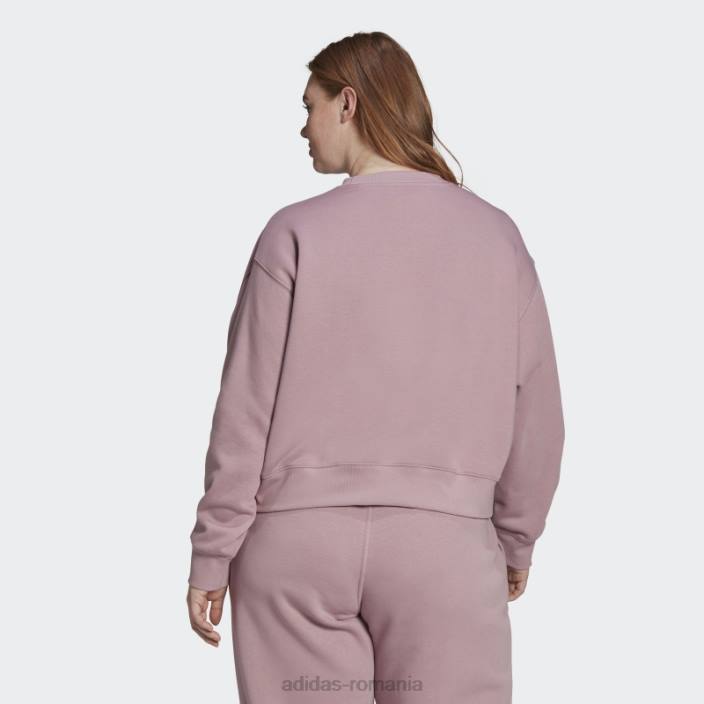 Adidas hanorac adicolor essentials crew (plus size) mov adidas femei mov 2JBN10566