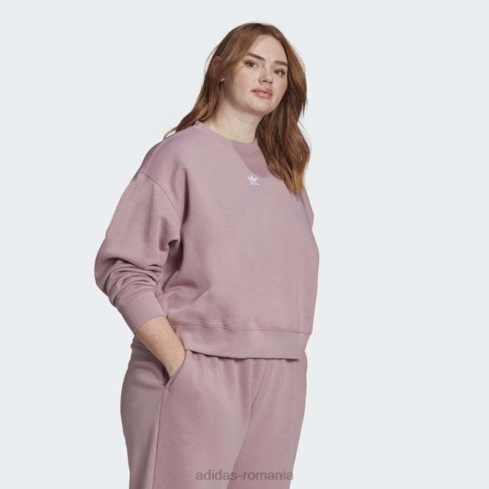 Adidas hanorac adicolor essentials crew (plus size) mov adidas femei mov 2JBN10566