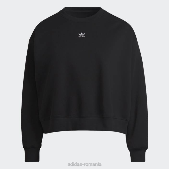 Adidas hanorac adicolor essentials crew (plus size) negru adidas femei negru 2JBN8964