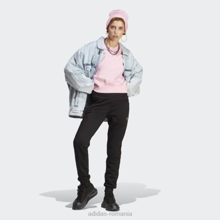 Adidas hanorac adicolor essentials crew roz adevarat femei roz adevarat 2JBN16604