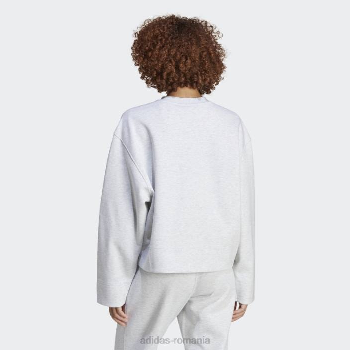 Adidas hanorac adidas premium essentials gri deschis femei erica gri deschis 2JBN16647
