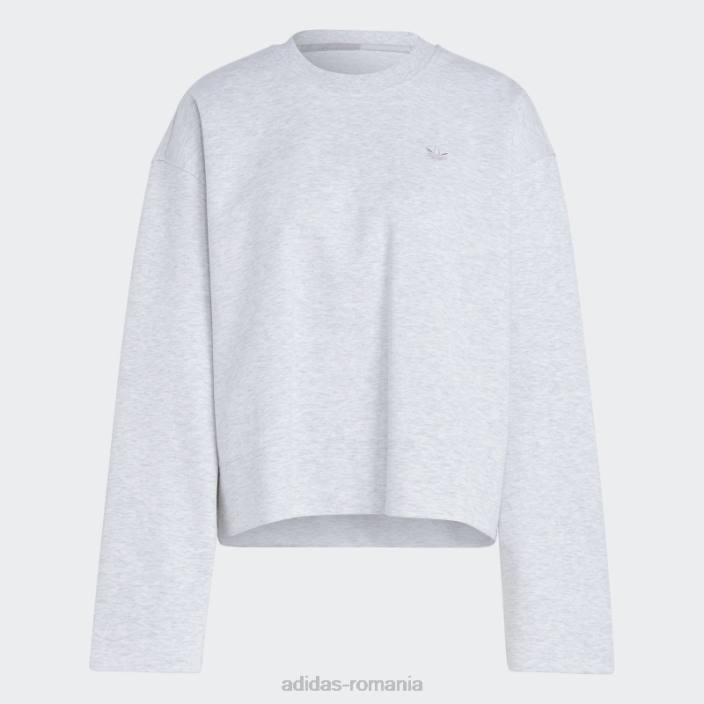 Adidas hanorac adidas premium essentials gri deschis femei erica gri deschis 2JBN16647