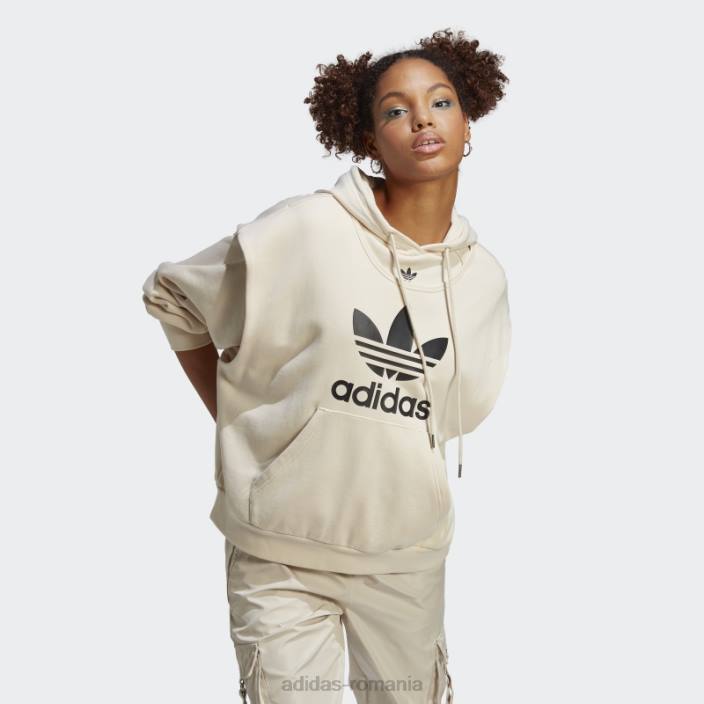 Adidas hanorac alb mereu original trefoil femei alb 2JBN8909