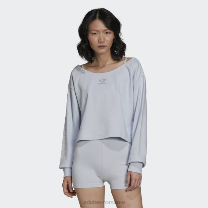 Adidas hanorac albastru 2000 lux slouchy crew fierbinte femei albastru 2JBN2867