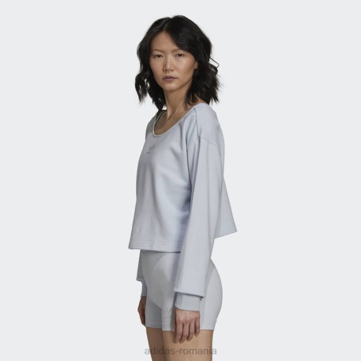 Adidas hanorac albastru 2000 lux slouchy crew fierbinte femei albastru 2JBN2867