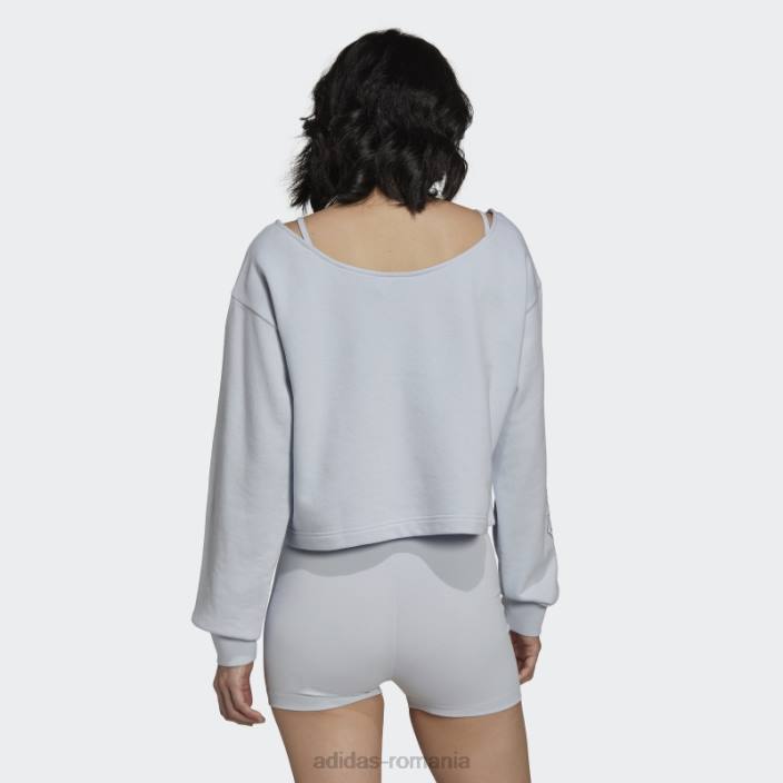 Adidas hanorac albastru 2000 lux slouchy crew fierbinte femei albastru 2JBN2867